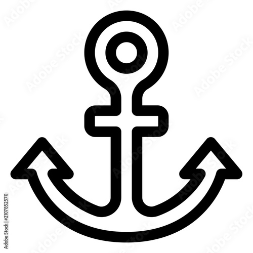 Heavy Marine Ship Anchor Line Icon