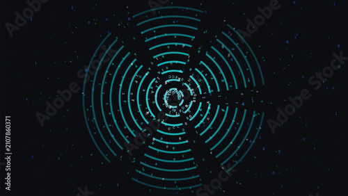 Cuadro en lienzo Singularity Data Swarm Binary Vortex Background