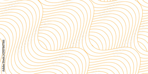 Obraz na plátně Yellow instant noodles, pasta and spaghetti texture with geometric wavy lines
