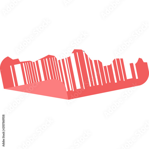 Obraz na płótnie Broken Barcode Sticker