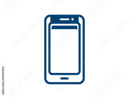 Smartphone device with touchscreen interface.