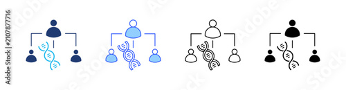 Konstfotografi Genetics Multiple Style Icon Set Collection Pack Web Banner Vector