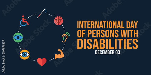 International Day of Persons with Disabilities December 3 banner with accessibility icons