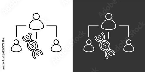 Konstfotografi Genetics Black And White Multiple Style Icon Set Collection Pack Vector Illustra