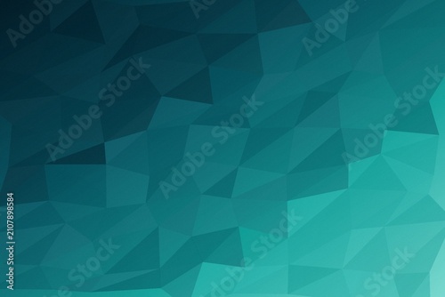 Canvastavla Ocean Teal Low Poly Geometric Background