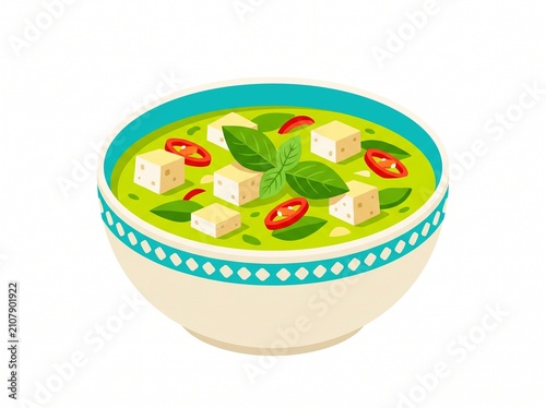 Canvas Print Illustration of various food varieties