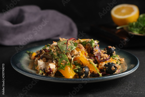 Plate with healthy quinoa s...