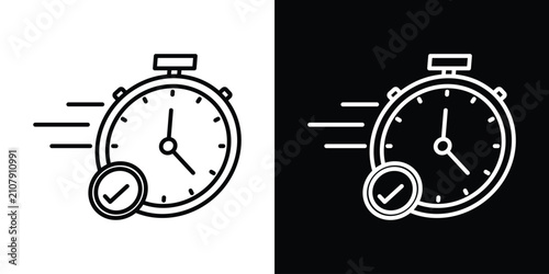 Cuadro en lienzo quick response icon black and white pictograms group