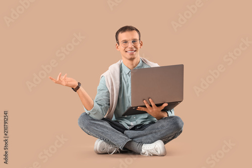 Young businessman in eyegla...