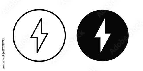 Energy icon flat pictograms series
