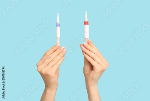 Female hands with cuticle o...