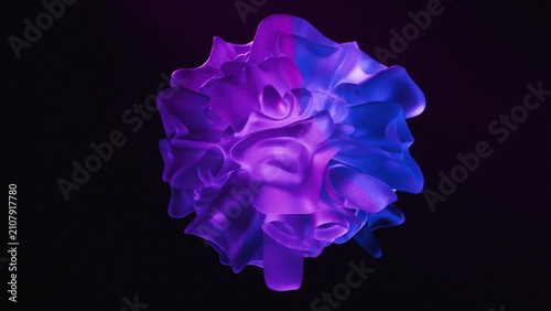 Abstract Translucent Organic Fluid. Computer generated 3d render