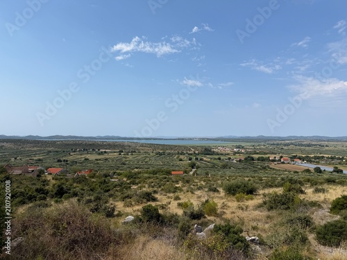 Vrana lake in Croatia from hill