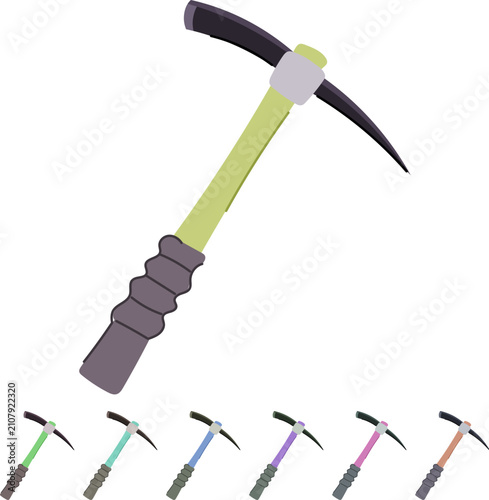 pickax pickaxe cartoon. pickaxe rock, chisel silhouette, pictogram equipment pickax pickaxe sign vector