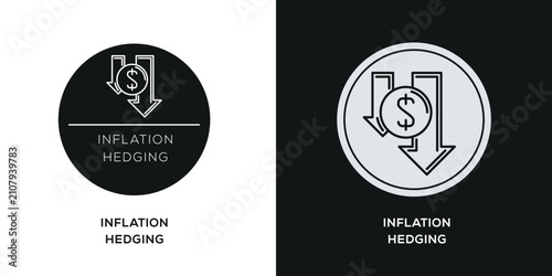 Fotografia Inflation hedging icon, vector illustration.