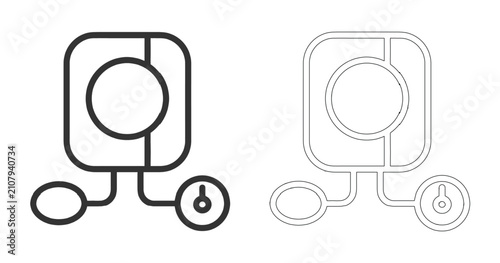 Foto Blood pressure monitor icon set