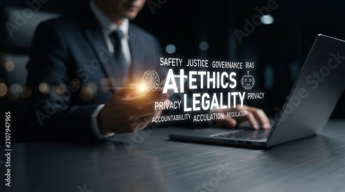 Technology impact on societal norms and values with a focus on AI ethics, legality, safety, justice, and governance