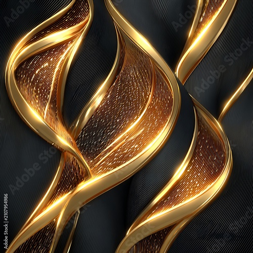 Golden metallic wire mesh texture background, close-up