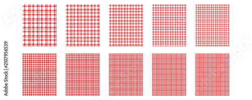 Red White Plaid and Checkered Background Pattern Collection