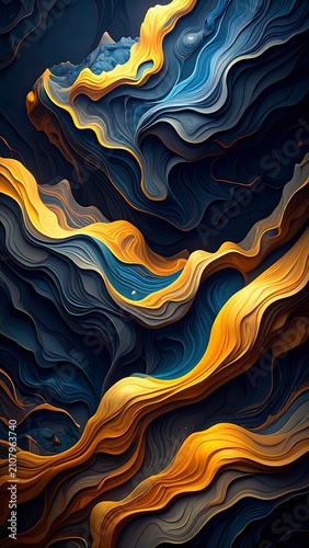 Vibrant abstract fluid art background.