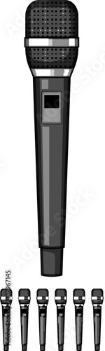 Принти на полотні cardioid radio microphone cartoon