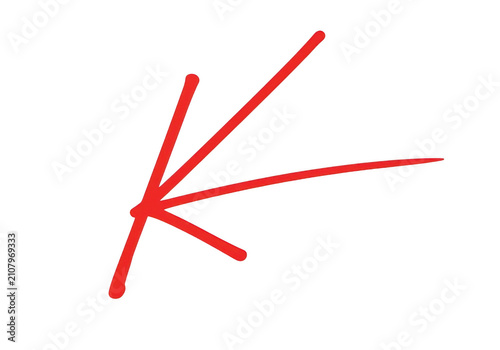 Abstract red hand drawn brush strokes lines