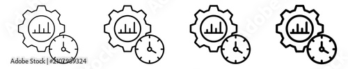 Performance Timer Icon Set Different Style Collection