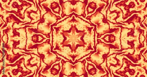 Seamless Crimson Agate Starburst Mandala Pattern with Organic Mineral Layers, Tileable Abstract Stone Texture in Warm Earth Tones