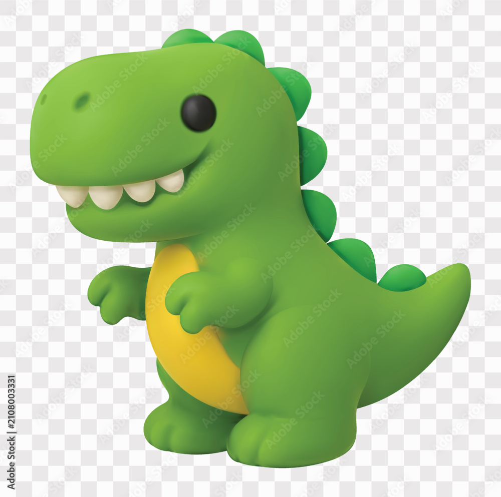 Naklejka premium Dinosaur Vector Icon Set | 3D icon set | T-Rex