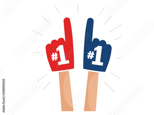 Number one foam fingers