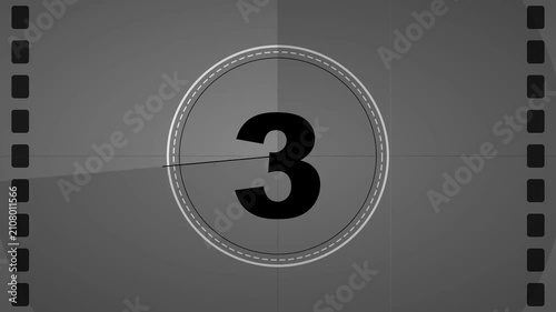 Vintage Film Leader Countdown Graphic