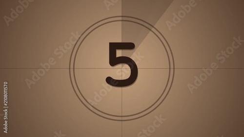 Vintage Film Countdown Timer Leader