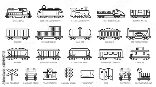 Bild auf Leinwand Train Locomotive Railway Freight Cars.