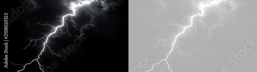 Photography Powerful lightning bolt visual effect overlay