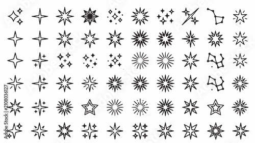 Sparkle twinkle starburst symbol