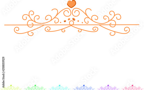 Bilde på lerret discomfort wedding border ornament cartoon