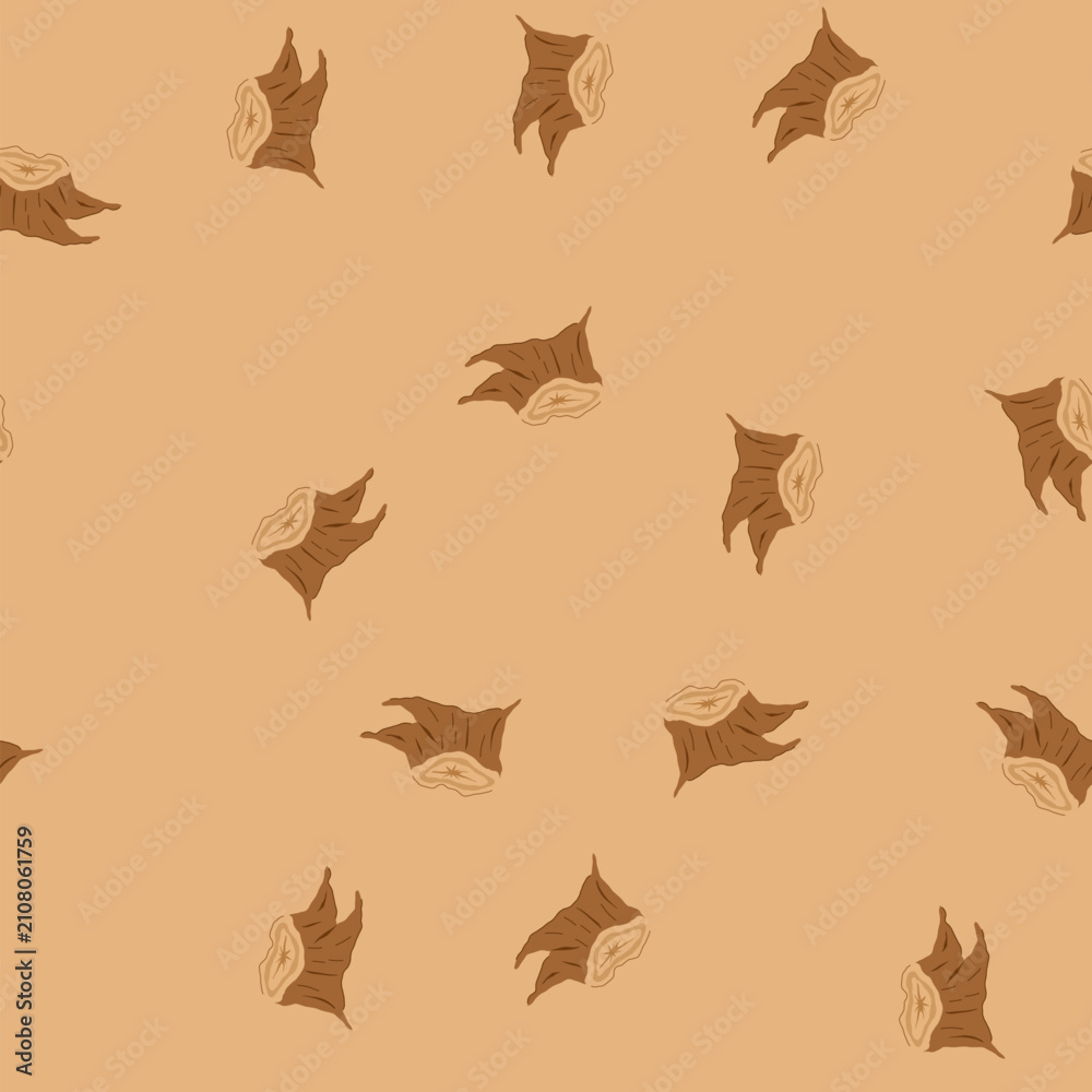 Obraz premium pattern texture stump cartoon. life log, forest circle, ring organic texture stump sign. seamless vector illustration