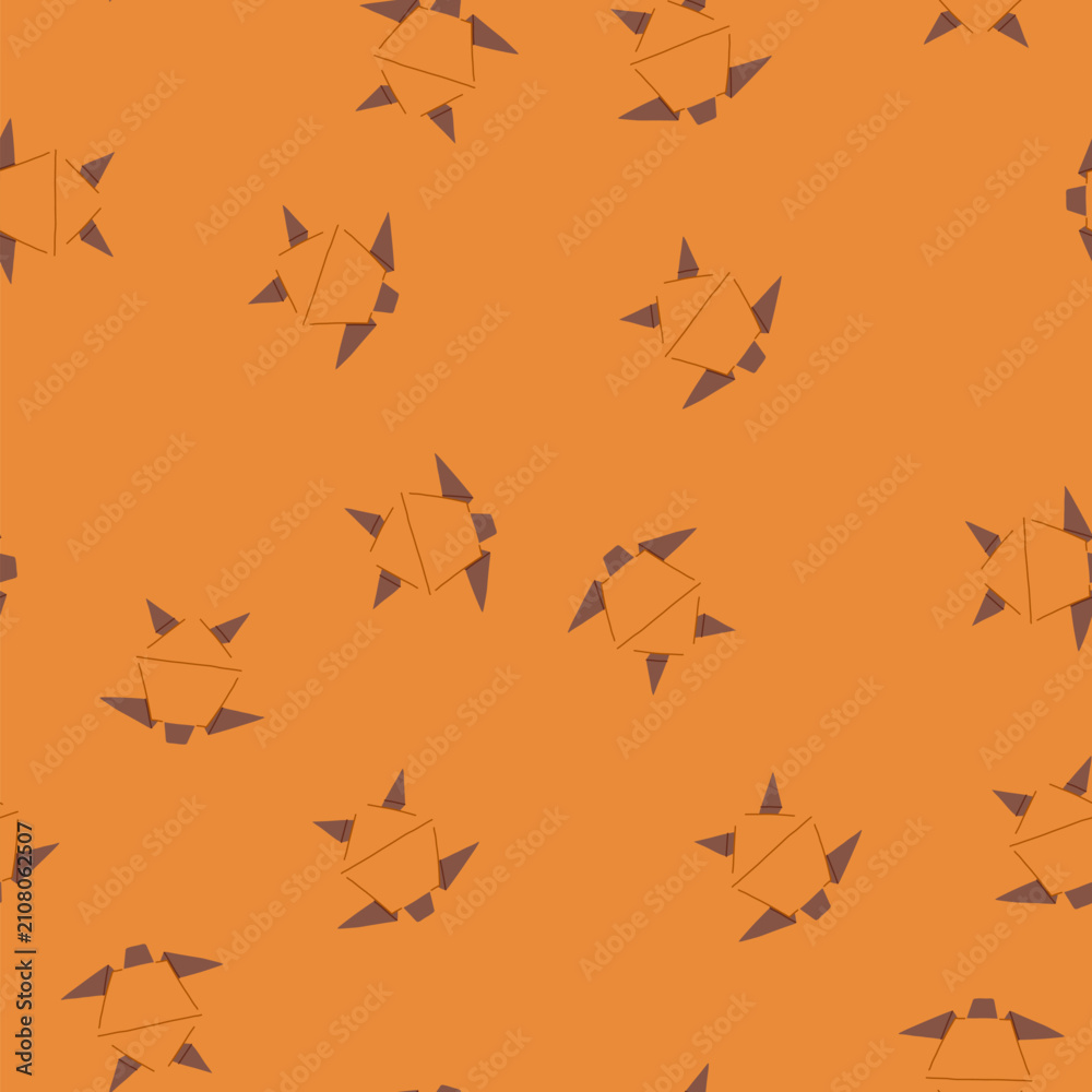 Fototapeta premium pattern butterfly origami animals cartoon. dog fish, horse bird, fox turtle butterfly origami animals sign. seamless vector illustration