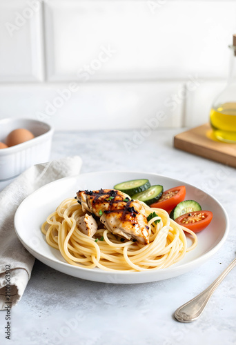 Grilled chicken breast with...
