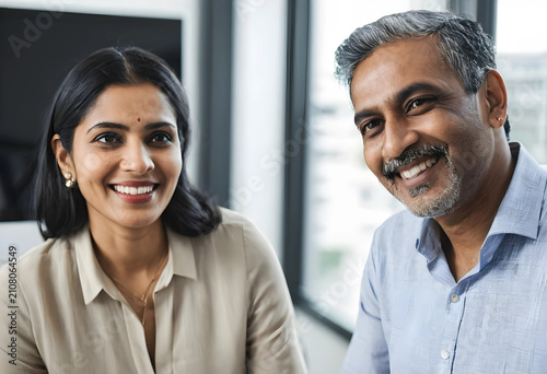 Smiling indian business peo...