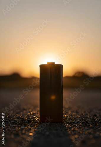 Battery standing on a grave...
