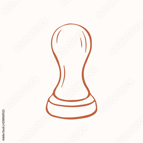 Photography Coffee tamper icon for barista equipment