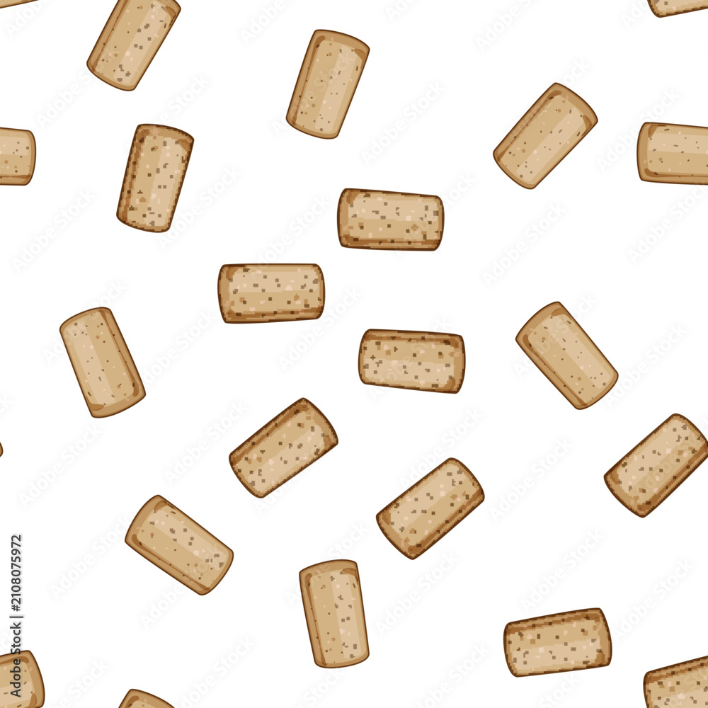Obraz premium pattern wood wine cork bottle cartoon. kitchen vine, food gourmet, stopper ry wood wine cork bottle sign vector