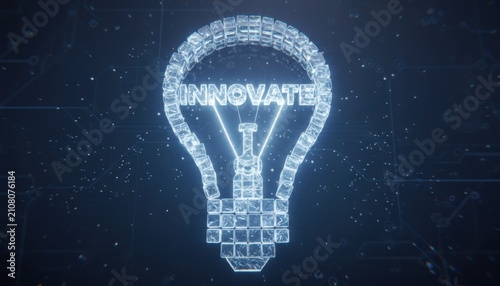 Innovative Chalk Light Bulb Illustration Symbolizing Creative Innovation.