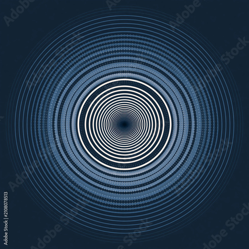 a clean minimal vector image Radial spinning looking consequent rings similar to a sonar pulse