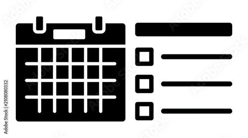 Foto Calendar displayed next to a checklist signifies the systematic approach required to complete complex tasks and manage daily operational duties effectively