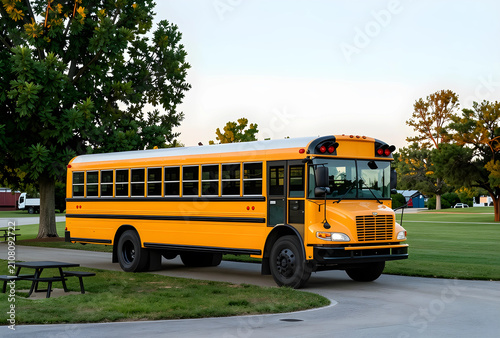 Classic yellow school bus p...