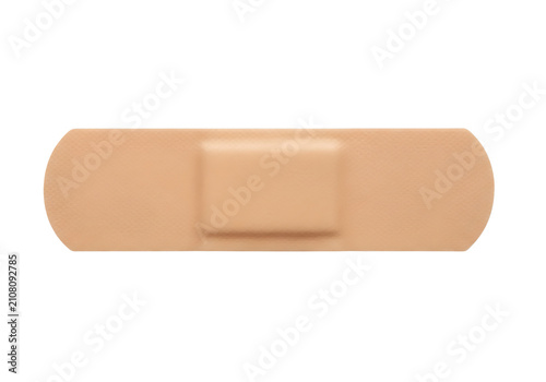 Adhesive bandage strip isolated on white background