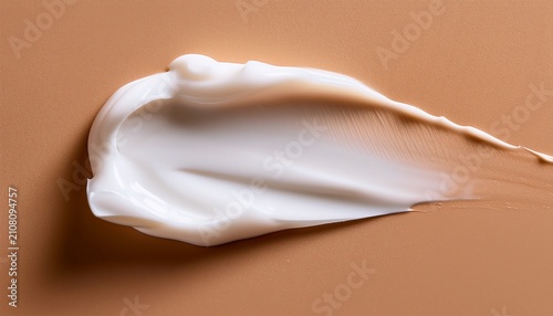 Texture Of White Cream On Beige Background Smear Of Moisturizer Close Up Lotion Swatch Beauty Skin Care Product Smear Smudge Spf Sunscreen Cream Sample