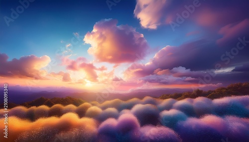 Blue Purple Lilac Orchid Pink Peach White Orange Gold Yellow Cloudy Evening Sky Background Sunset Clouds Sun Dawn Summer Delicate Light Pale Pastel Soft Shades Calm Twilight Sleep Dream Fantasy